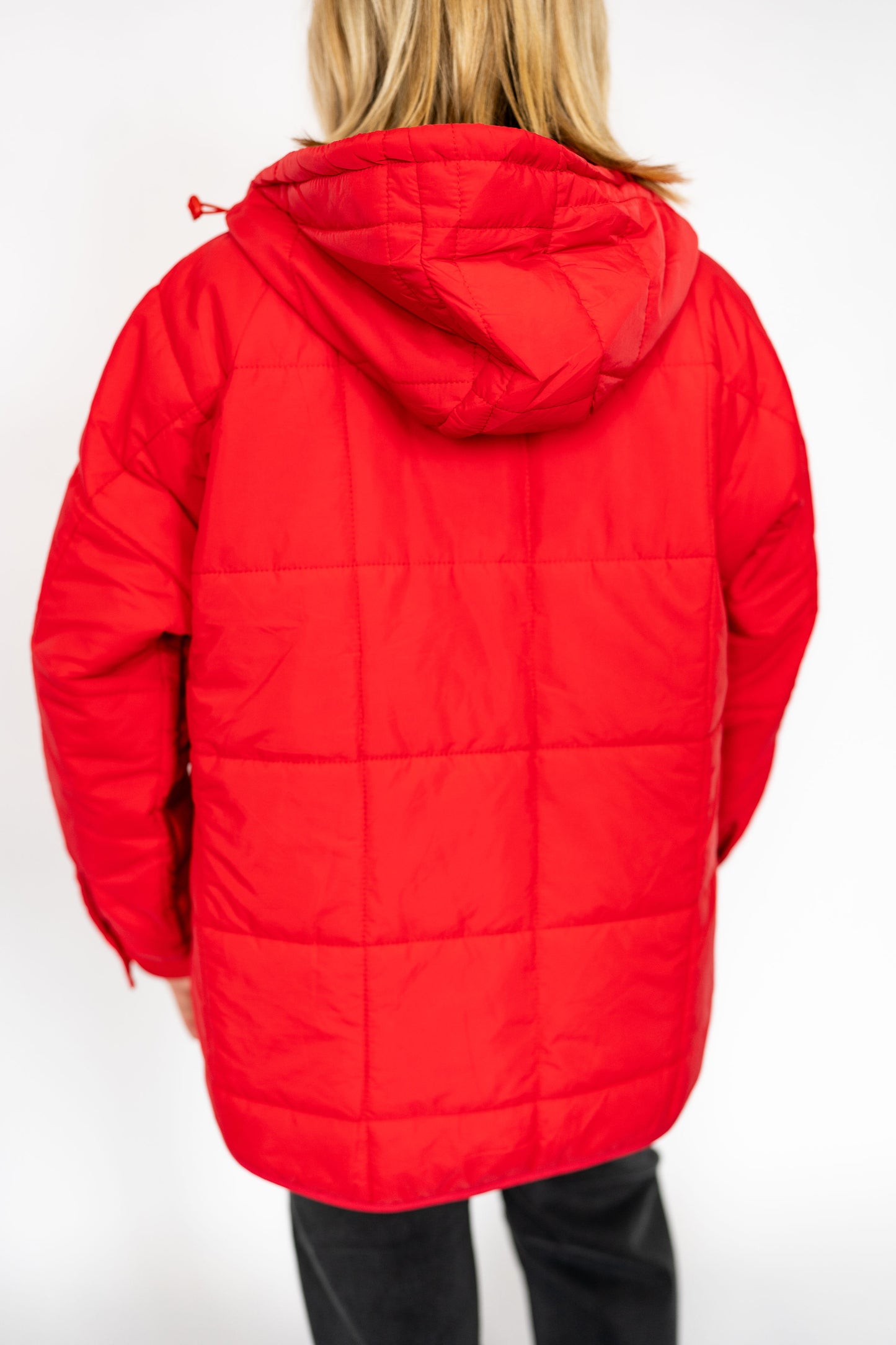 Peyton Puffer Jacket-Red