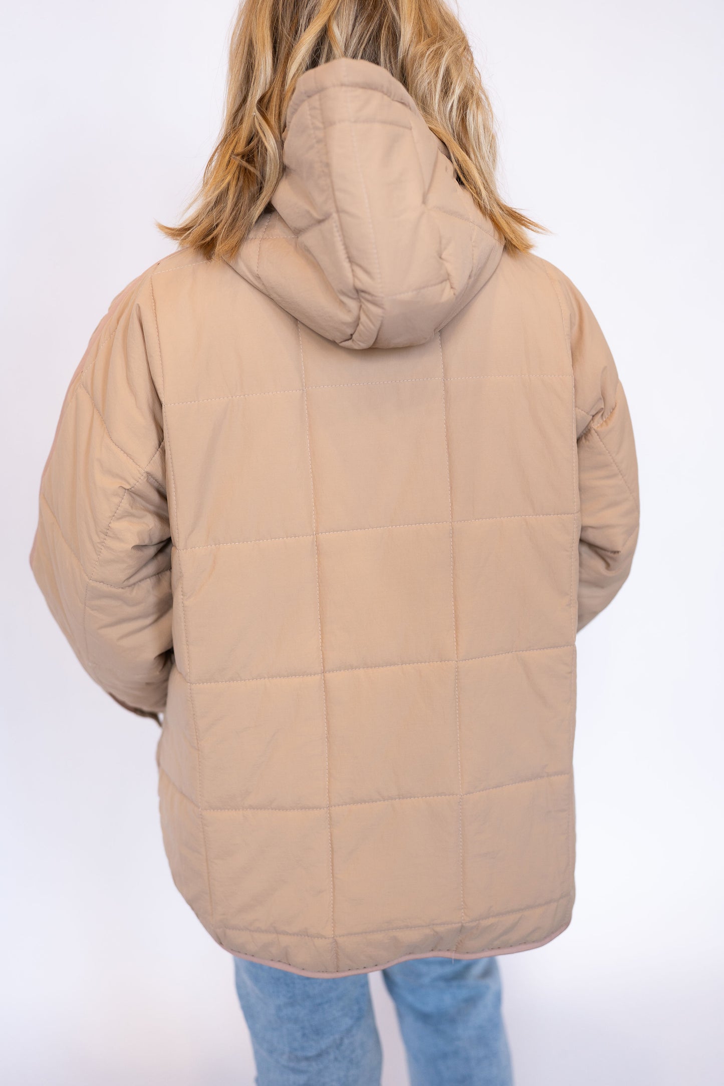 Peyton Puffer Jacket-Tan