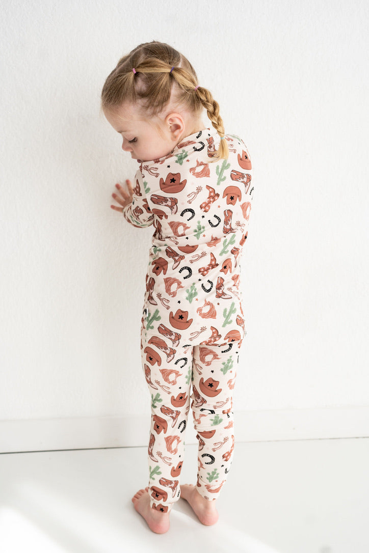 "Giddy Up & Goodnight" Toddler Bamboo Pajama Set