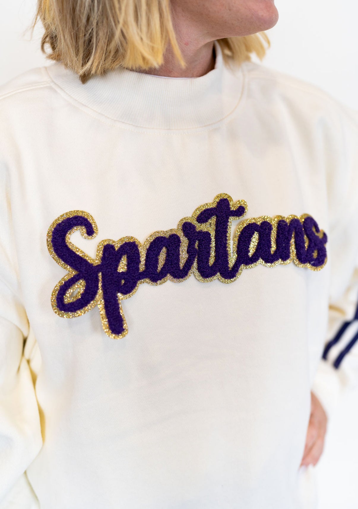 Spartan Mock Neck Varsity Crew