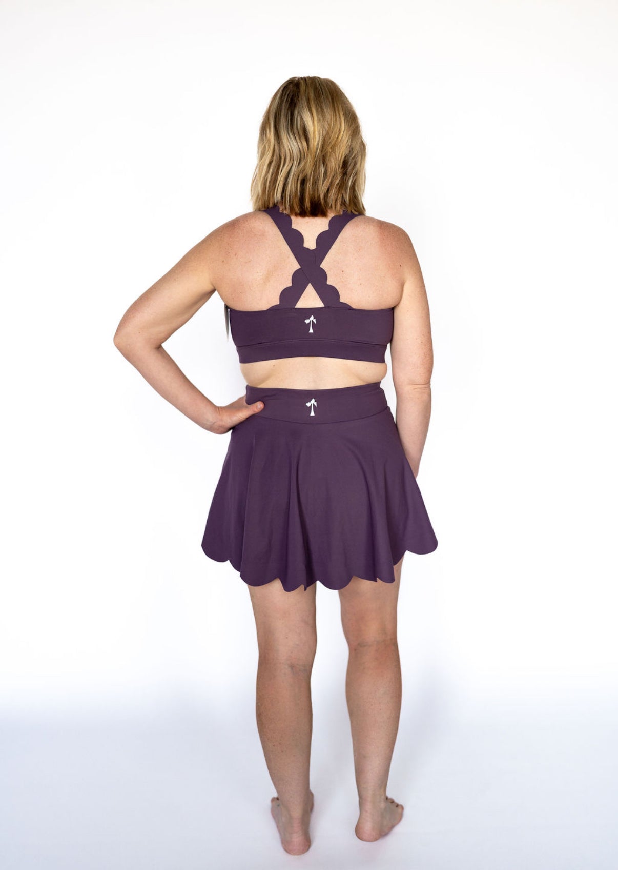 Scalloped Perfection Skort– Plum