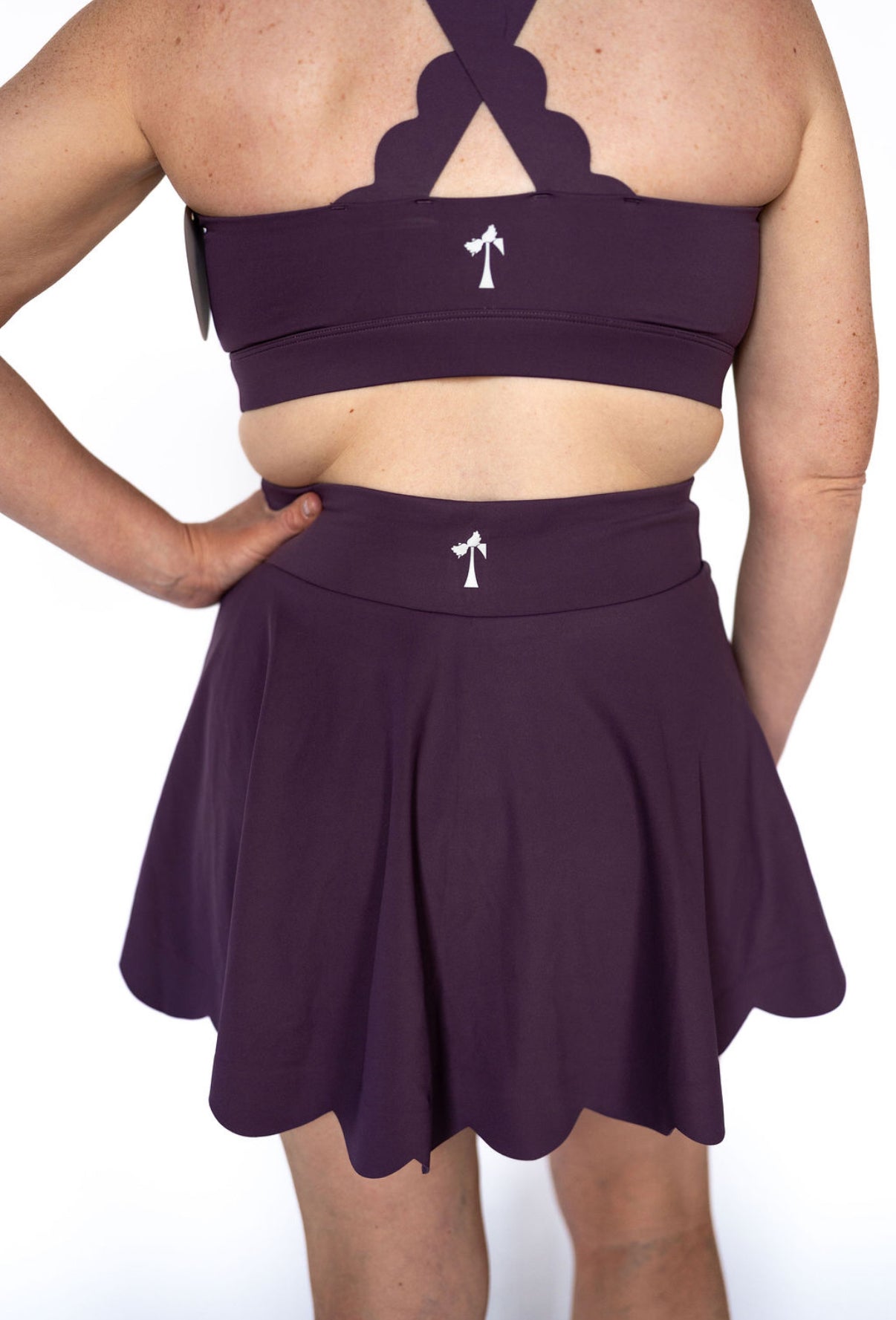 Scalloped Perfection Skort– Plum