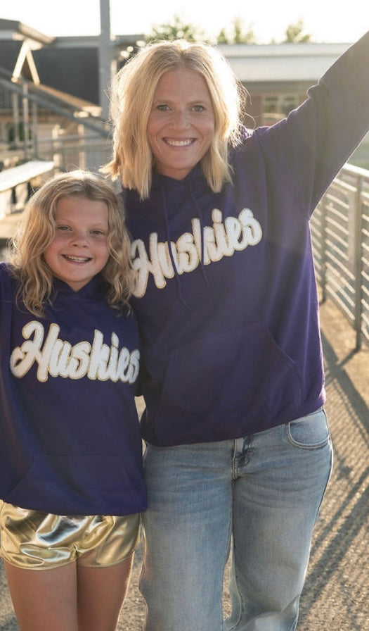Huskies Patch Hoodie-Women's