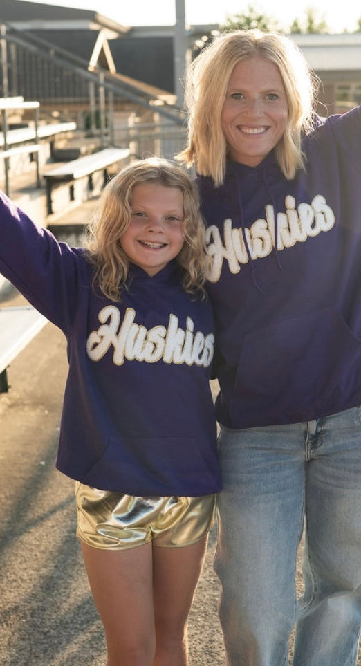 Huskies Patch Hoodie-Youth