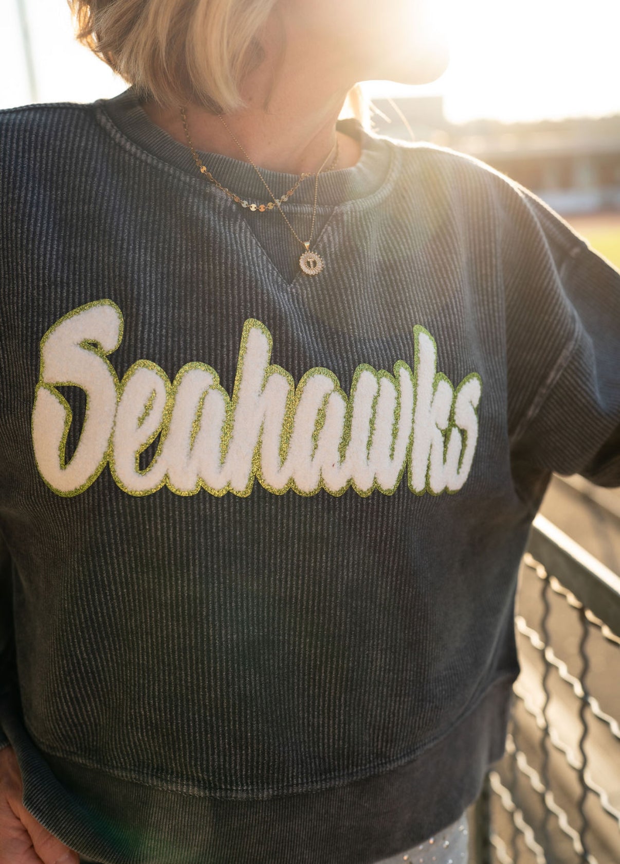 Seahawks Corded Crew