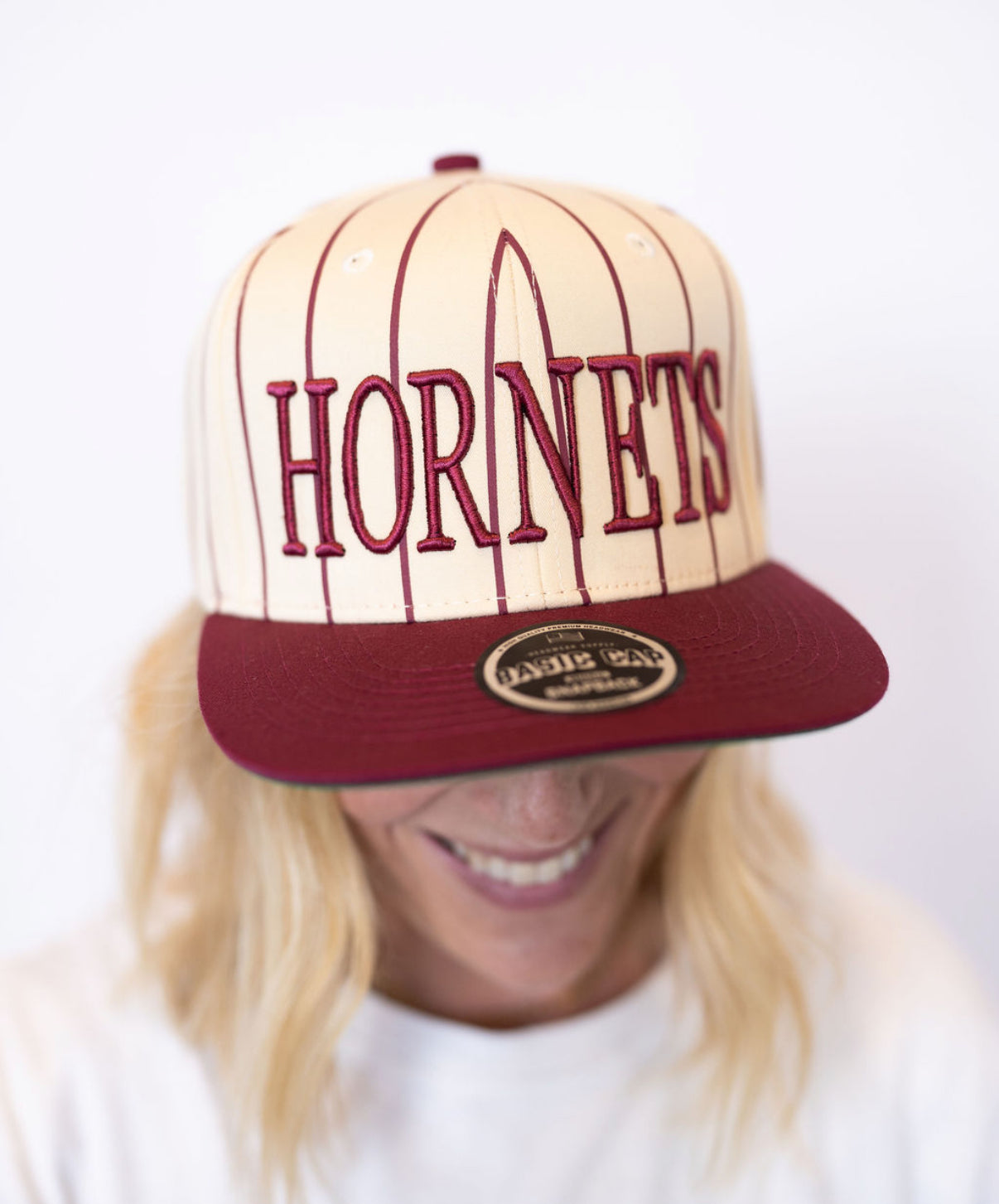 Hornet Embroidered Pinstripe Hat
