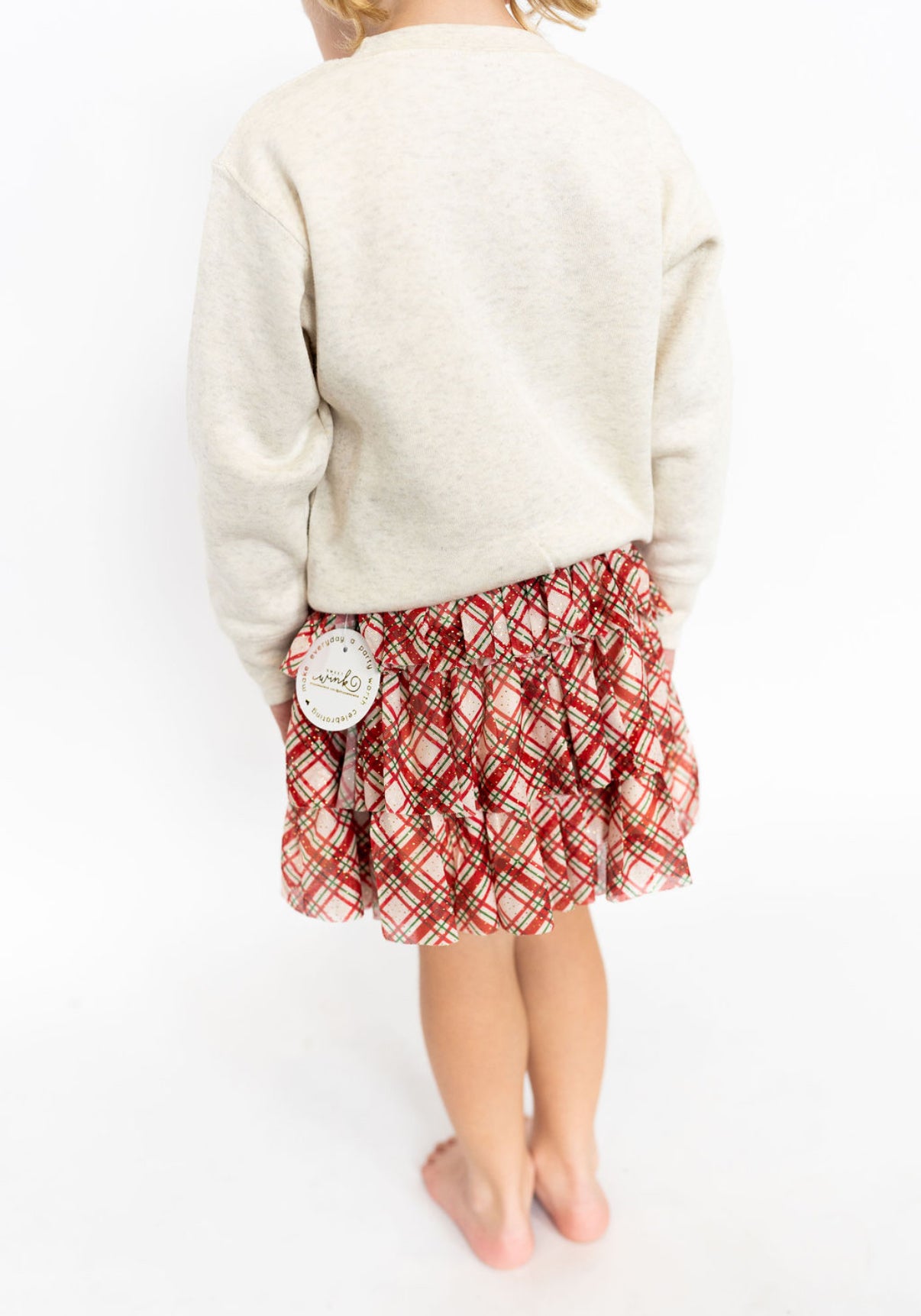 Sweet Wink Plaid Tiered Tutu Skirt