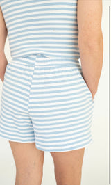 Lulu Mac Stripe Mono-Tag Short-Light Blue | Women's