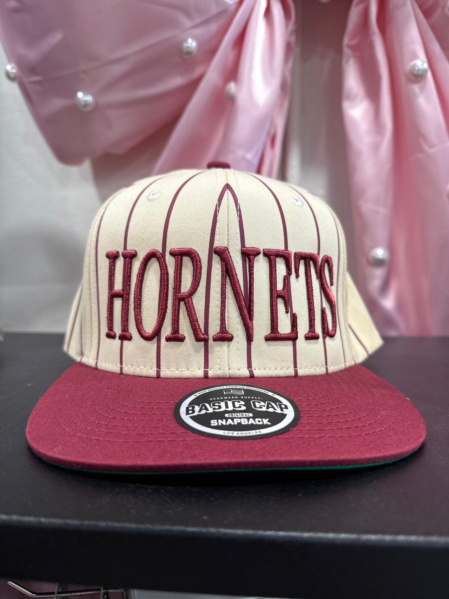 Hornet Embroidered Pinstripe Hat