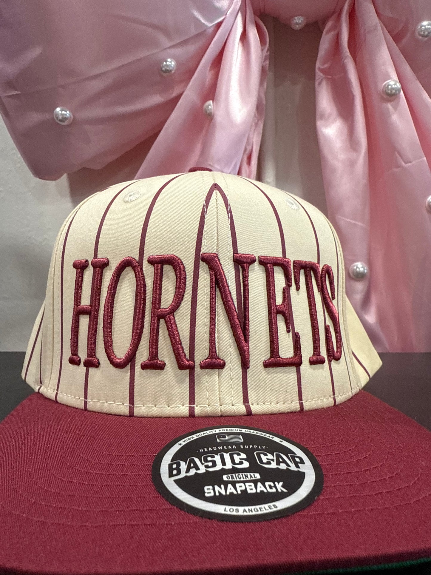 Hornet Embroidered Pinstripe Hat