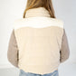 Corduroy Cropped Cream Vest