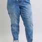 Clayton High Rise Cuffed Cargo Denim Jogger