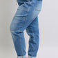 Clayton High Rise Cuffed Cargo Denim Jogger