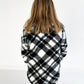 Youth Plaid Quarter Zip Fleece Jacket