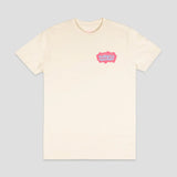 Cream Baseballism Gumball Factory graphic t shirt with baseball gumball machine retro baseball tee