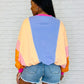 Blockbuster Color Block Pullover in Muted