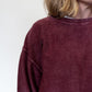 Everyday Corded Crew-Maroon