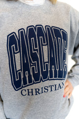 Cascade Christian Classic Collegiate Crew-GREY (Adult & Youth)