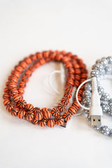 Sports-Themed Beaded 4-in-1 Charging Cables