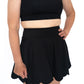 Scalloped Perfection Skort – Black