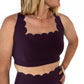 Scalloped Perfection Sports Bra – Plum