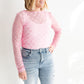 Pink Bow Mesh Long Sleeve Top | Sugar & Sheer