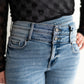 The " Nori" Crossover Waist Straight Leg Jeans-Hidden LA Jeans