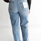 The " Nori" Crossover Waist Straight Leg Jeans-Hidden LA Jeans