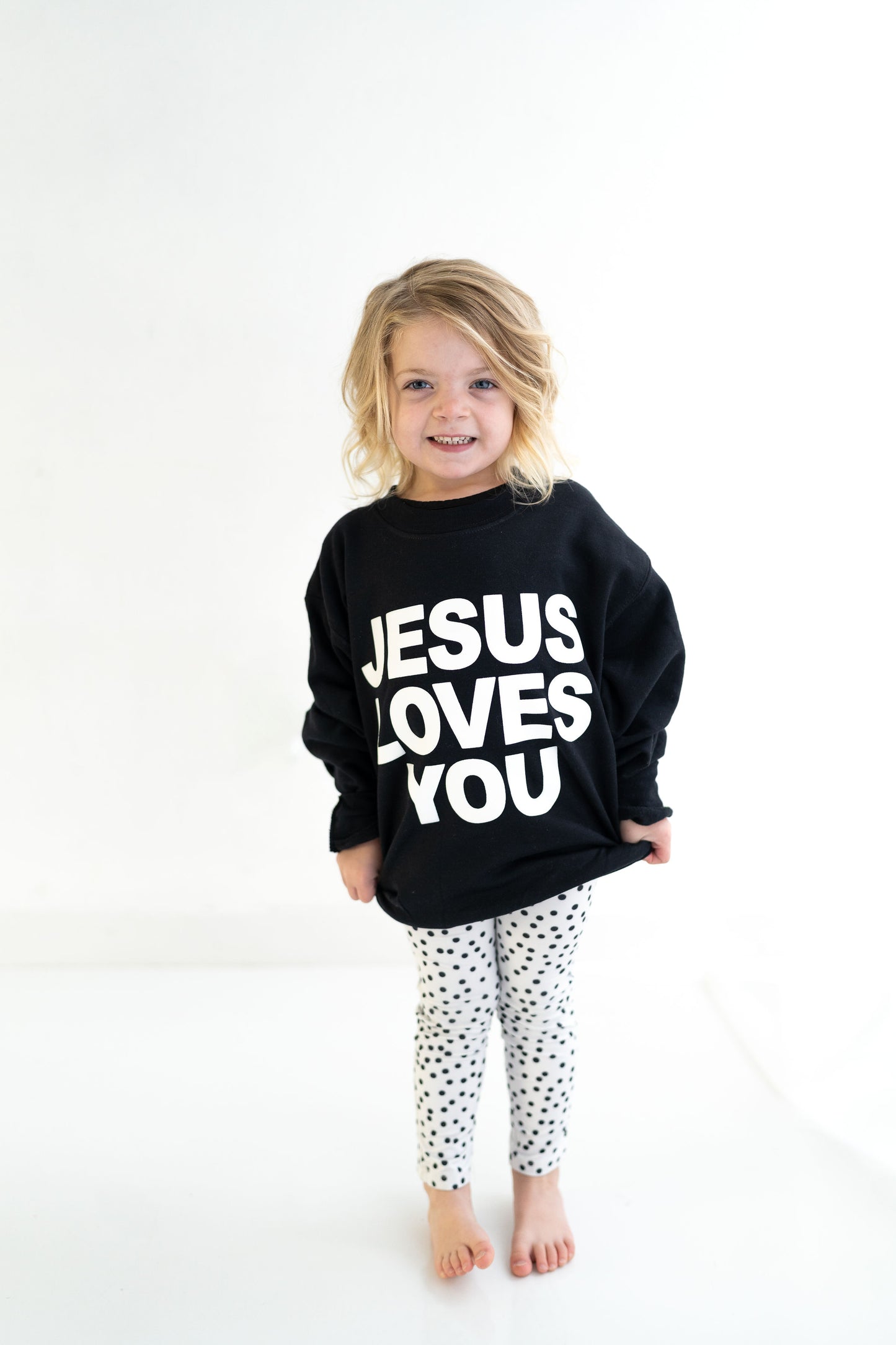 Toddler/Youth Jesus Loves You Crewneck