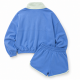 Katydid Blue Quarter-Snap Two-Piece Athletic Set | Women's