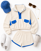 Katydid Pale Yellow Quarter-Snap Two-Piece Athletic Set