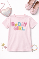 Sweet Wink Birthday Girl Rhinestone Patch T-shirt