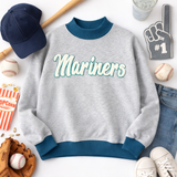 Mariners Grey Mock Neck