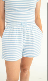 Lulu Mac Stripe Mono-Tag Short-Light Blue | Women's
