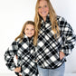 Youth Plaid Quarter Zip Fleece Jacket