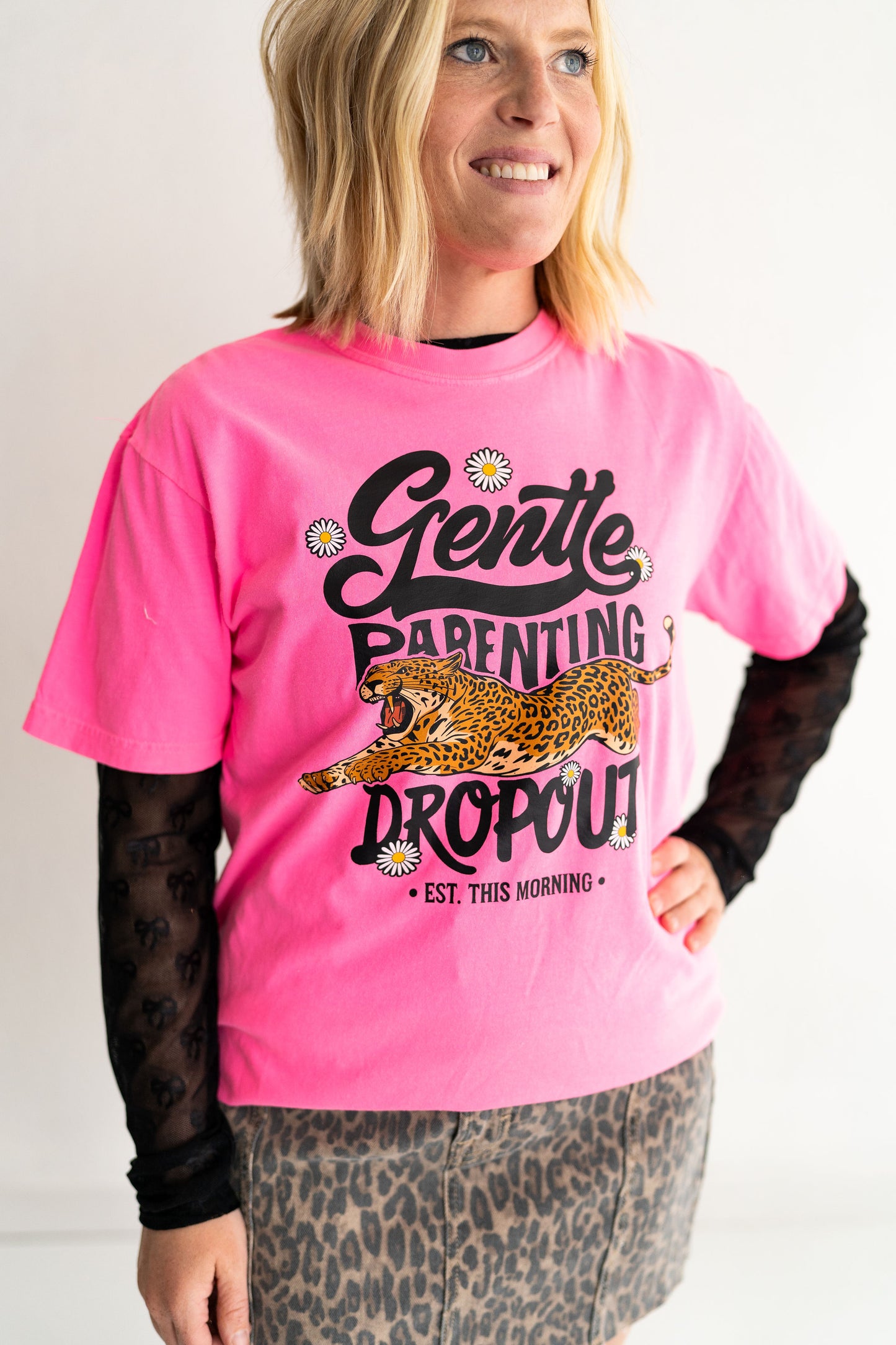 Comfort Colors Tee, Gentle Parenting Dropout T-shirt, comfortable and perfect for busy mamas