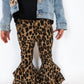 All-over leopard print for a trendy, standout look

Tiered flare bottoms for extra volume and sass

Classic 5-pocket design with functional button &amp; zip closure

Soft, durable fabric with a hint of stretch for comfort

Raw hem edges for a touch of edge

Available in toddler &amp; youth sizes 2T–7/8
