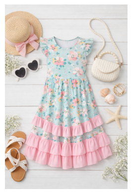 Girl Easter floral tiered maxi dress with flutter sleeves and pink ruffle tiers