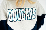 CCS Cougars Chenille Varsity Colorblock Sweatshirt | Women's
