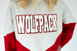 Wolfpack Chenille Varsity Colorblock Sweatshirt | Women's