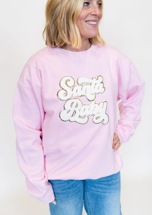 Pink Santa Baby Crew
