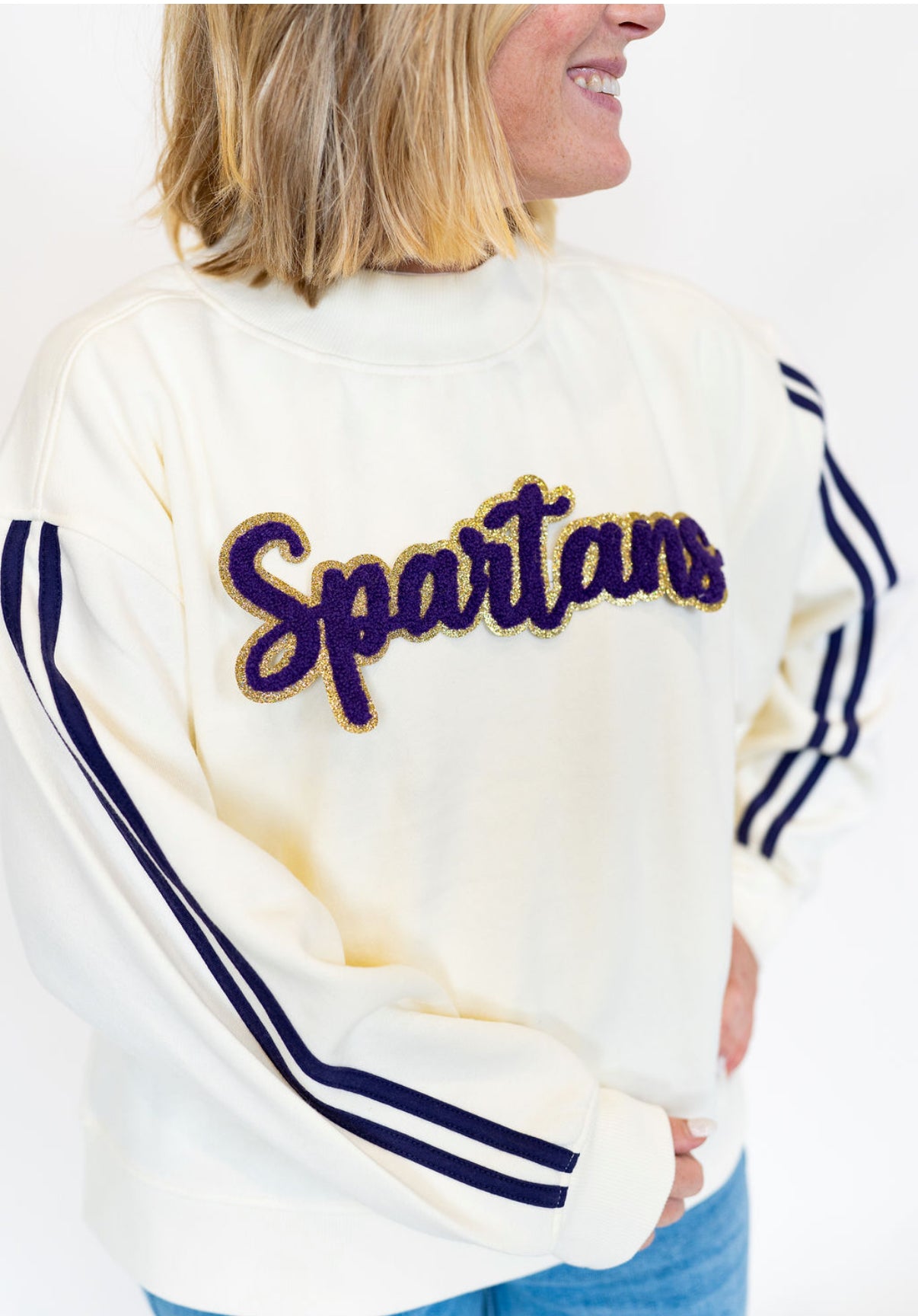 Spartan Mock Neck Varsity Crew