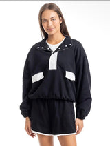Katydid Black  Quarter-Snap Two-Piece Athletic Set | Women's