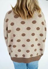 Vintage Polka Dot Scallop Cardigan | Women's