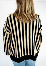 IVE Riviera Stripe Scallop Cardigan | Women's
