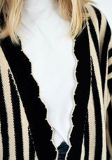 IVE Riviera Stripe Scallop Cardigan | Women's