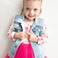 Pearl Bow Denim Vest – Toddler & Youth