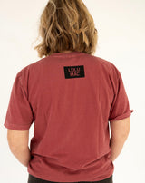 Lulu Mac Houndstooth Adult Crimson Comfort Colors Tee | Women's