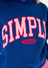 Simply Southern Simply for Good Blue Ghingham Pullover | Women's