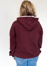 Ampersand Avenue Comfort Zone 1/2 Zip-Maroon Lace